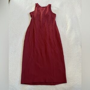 Lululemon Ribbed Athletic Dress Built-In Bra Rust Red Women’s 12